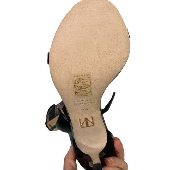 Tamara Mellon Frontline 105 Open Toe High Heels Black Size 40.5 - Picture 10 of 12